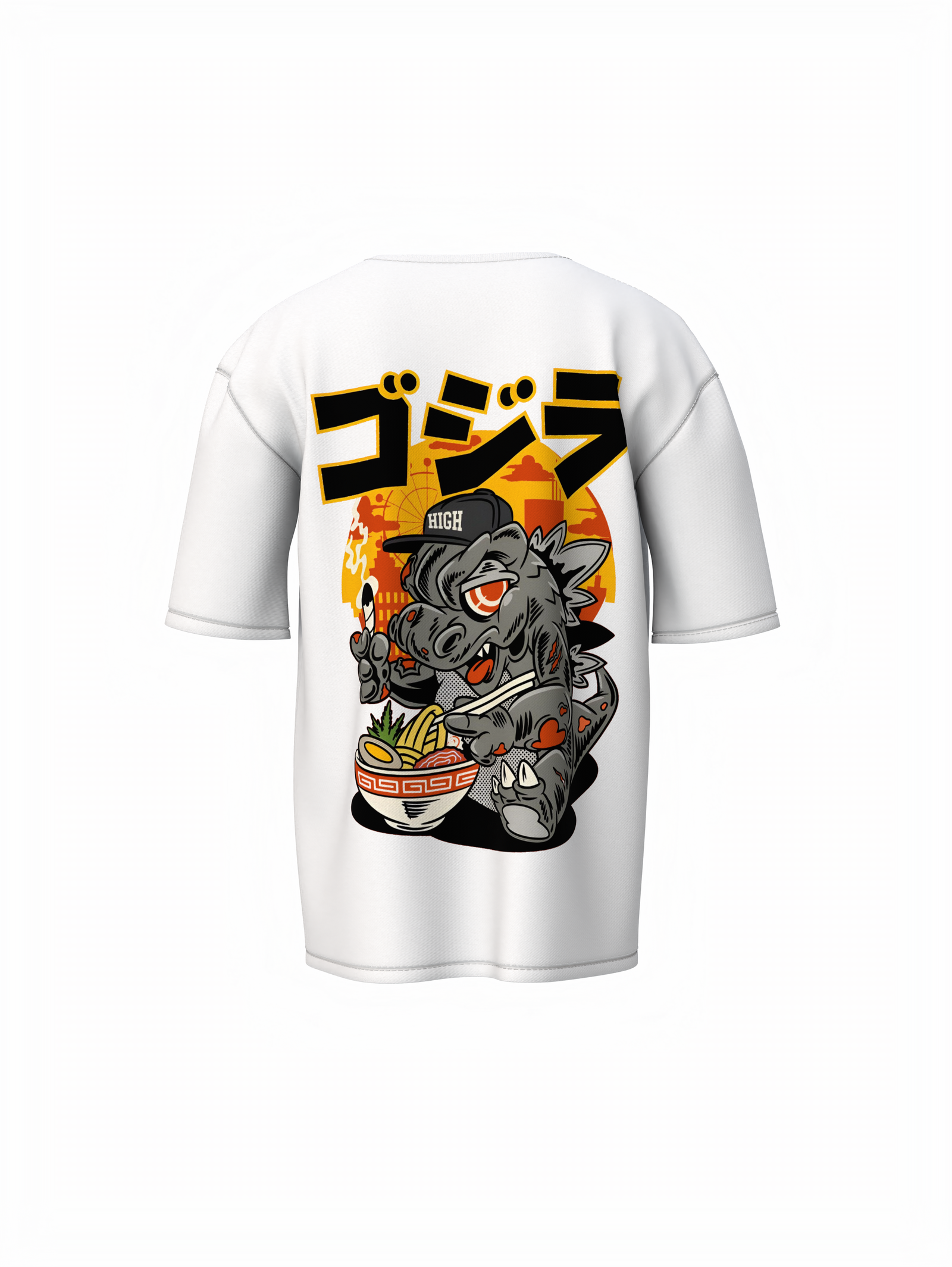 Weedzilaa White Oversized T-Shirt for Relaxed Urban Wear Style