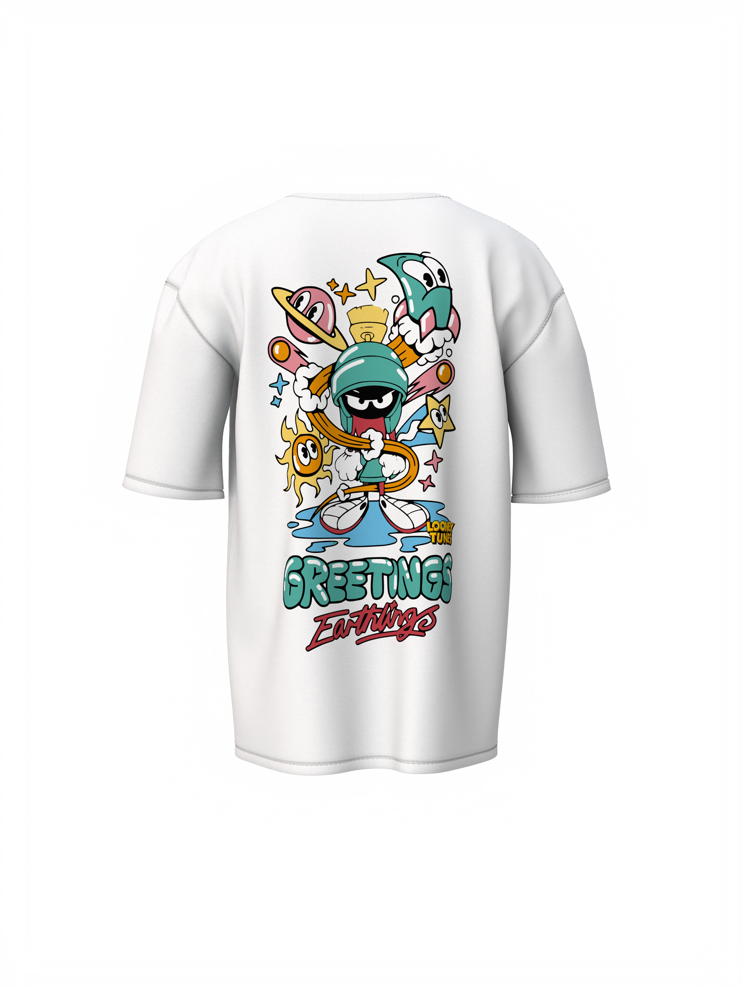Greetings Earthlings Oversized T-Shirt Trendy Streetwear