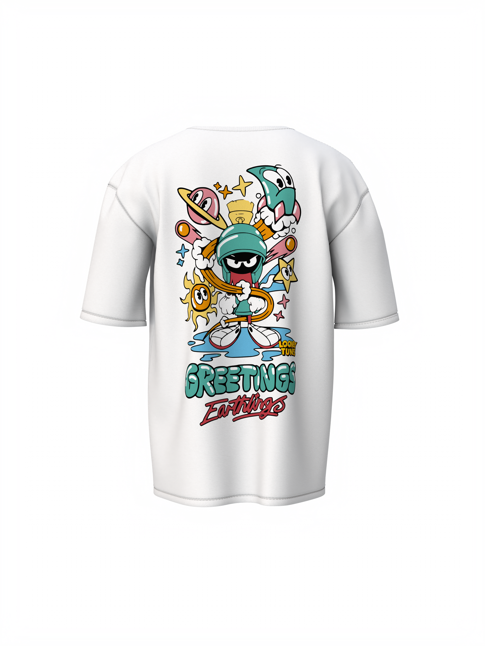 Greetings Earthlings Oversized T-Shirt Trendy Streetwear