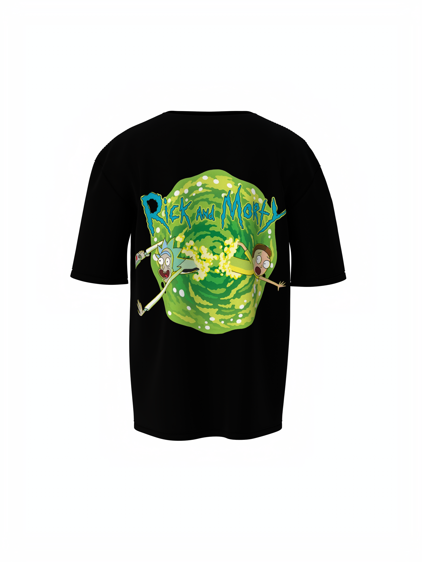 Morty Cartoon Unisex Black Oversized T-Shirt – Bold Design