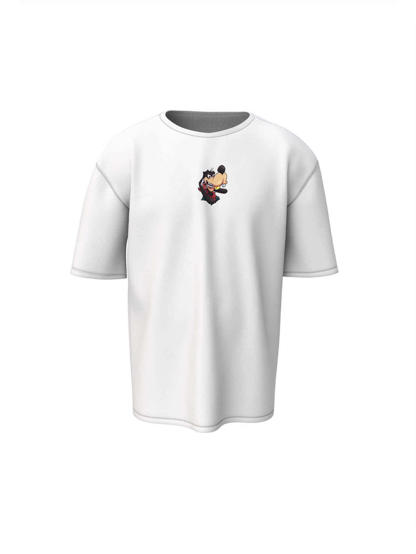 Pluto Dog White Oversized T-Shirt – Fun Streetwear Graphic