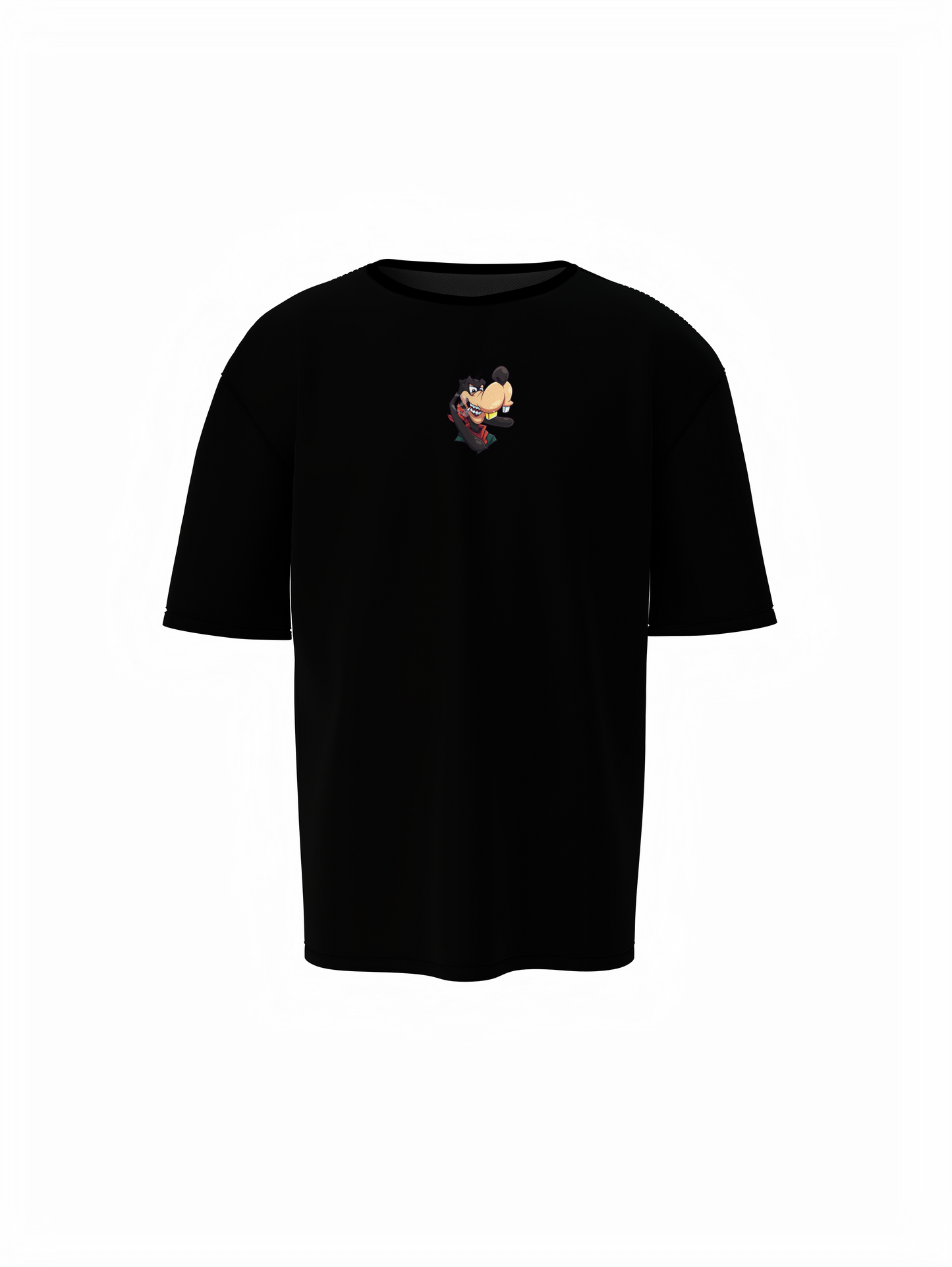 Pluto Dog Black Oversized T-Shirt – Bold Streetwear Graphic