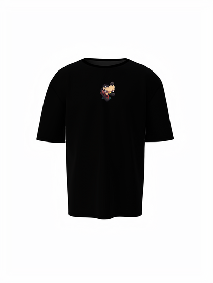 Pluto Dog Black Oversized T-Shirt – Bold Streetwear Graphic
