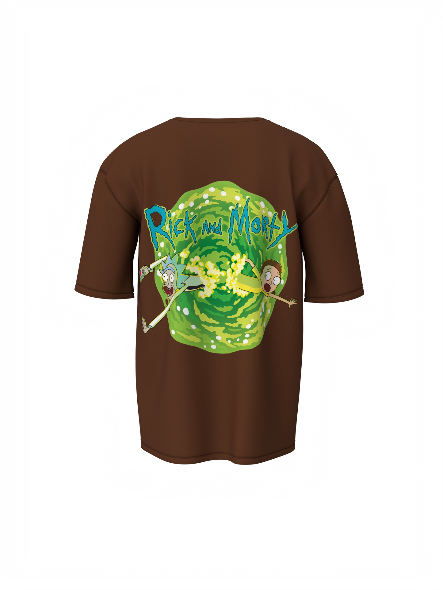 Morty Cartoon Unisex Brown Oversized T-Shirt – Bold Design