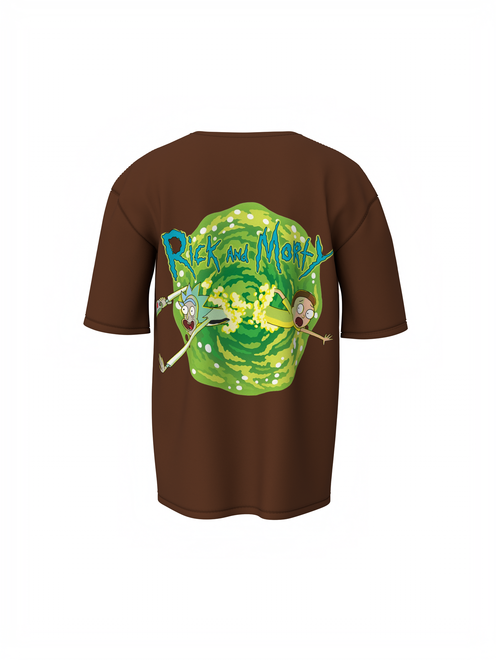 Morty Cartoon Unisex Brown Oversized T-Shirt – Bold Design