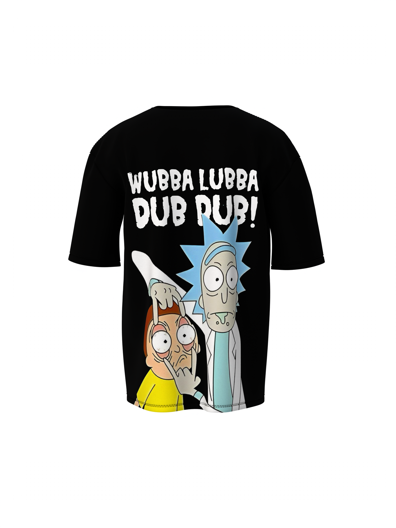 Ricky & Morty Cartoon Black Unisex Oversized T-Shirt