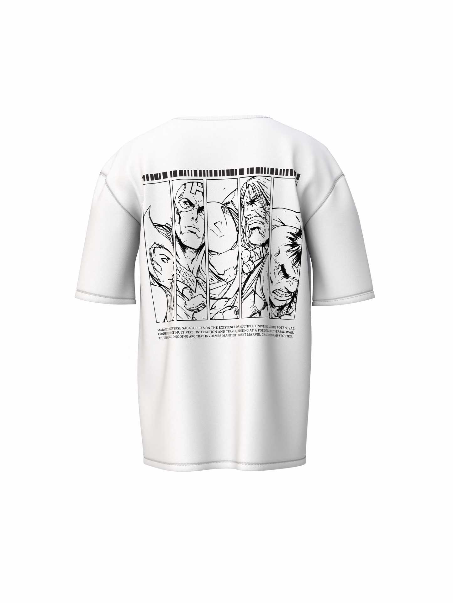 Marvel Characters Oversized T-Shirt – Bold Graphic Streetwear
