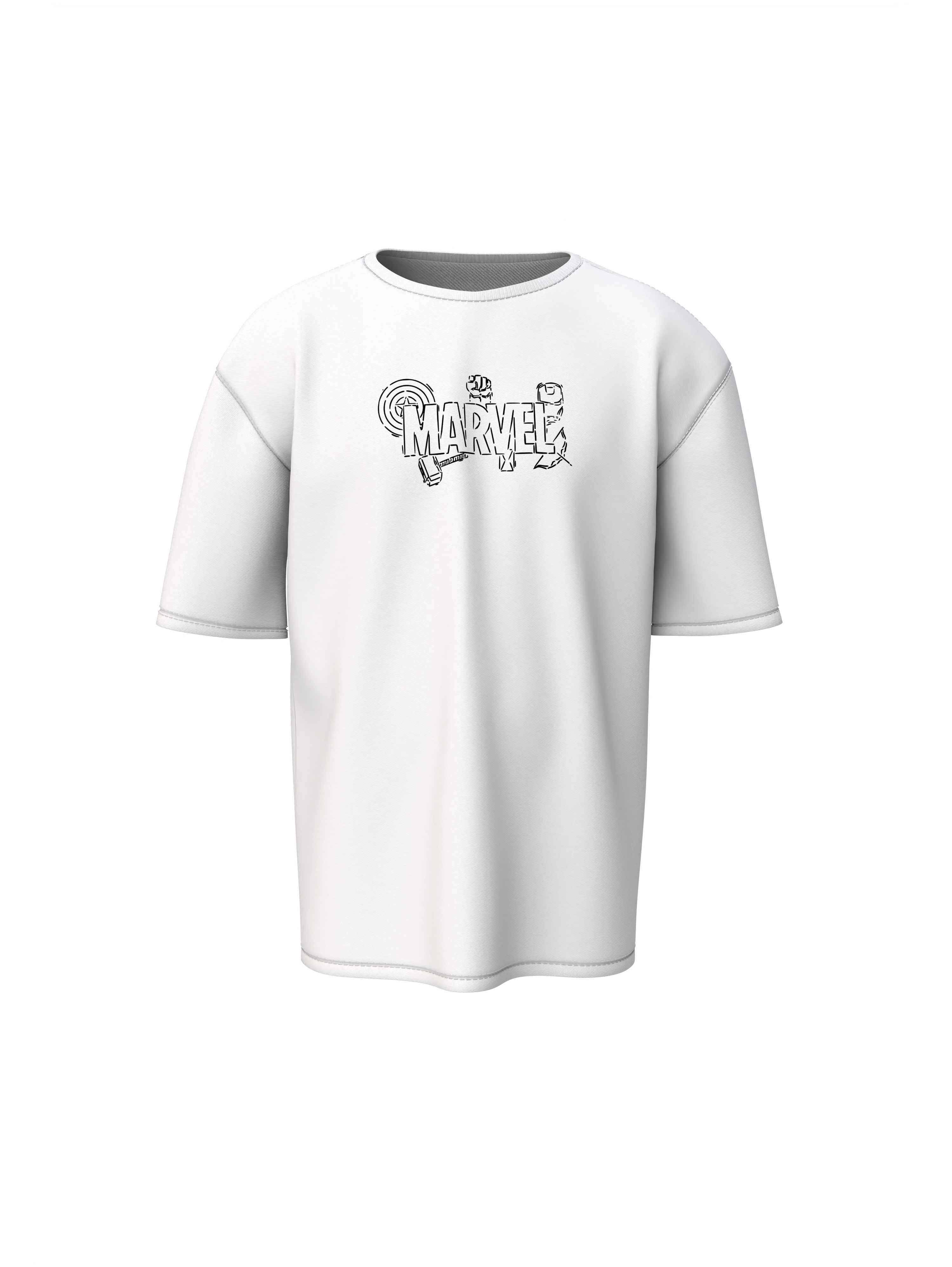Marvel Characters Oversized T-Shirt