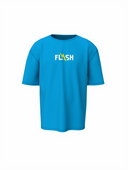 The Flash Comic Sky Blue Oversized T-Shirt