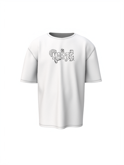 Marvel Characters Oversized T-Shirt – Bold Graphic Streetwear