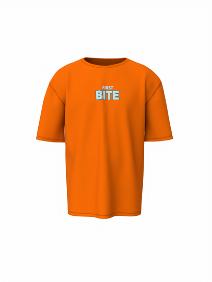 Love at First Bite Orange Oversized T-Shirt Love Vibes Wear