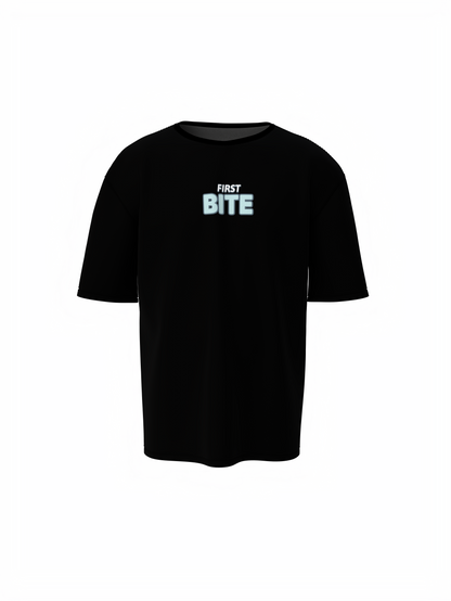 Love at First Bite Black Oversized T-Shirt Love Vibes Style