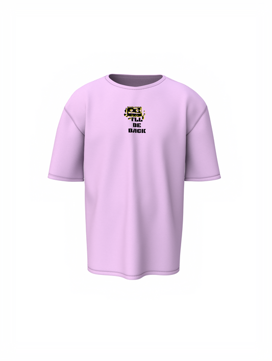Mixtape Love Graphic Lavender Oversized T-Shirt Unisex Tee