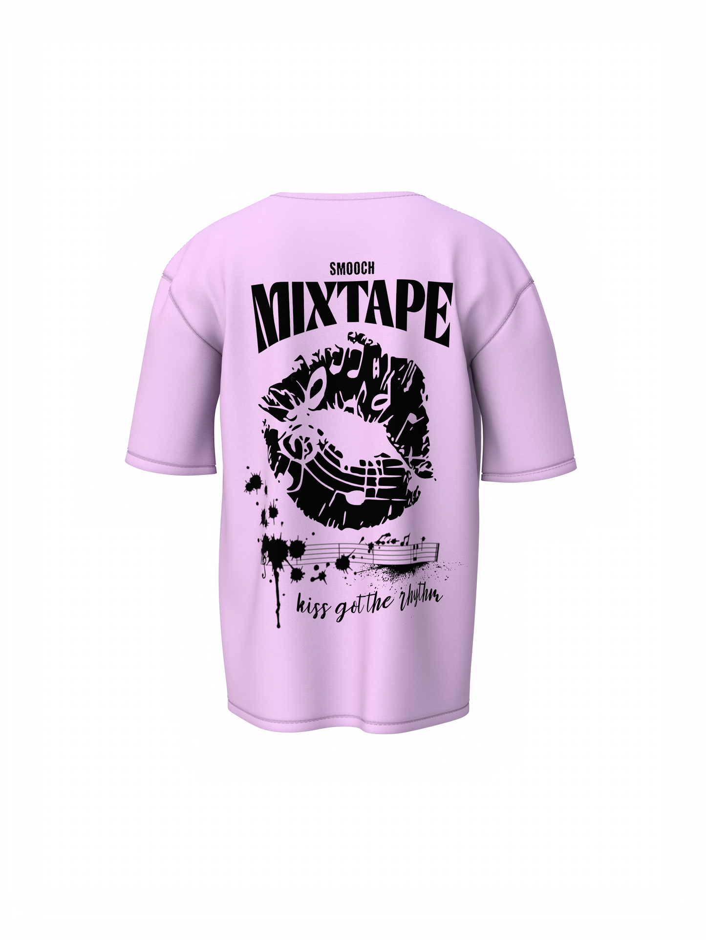 Mixtape Love Graphic Lavender Oversized T-Shirt Unisex Tee
