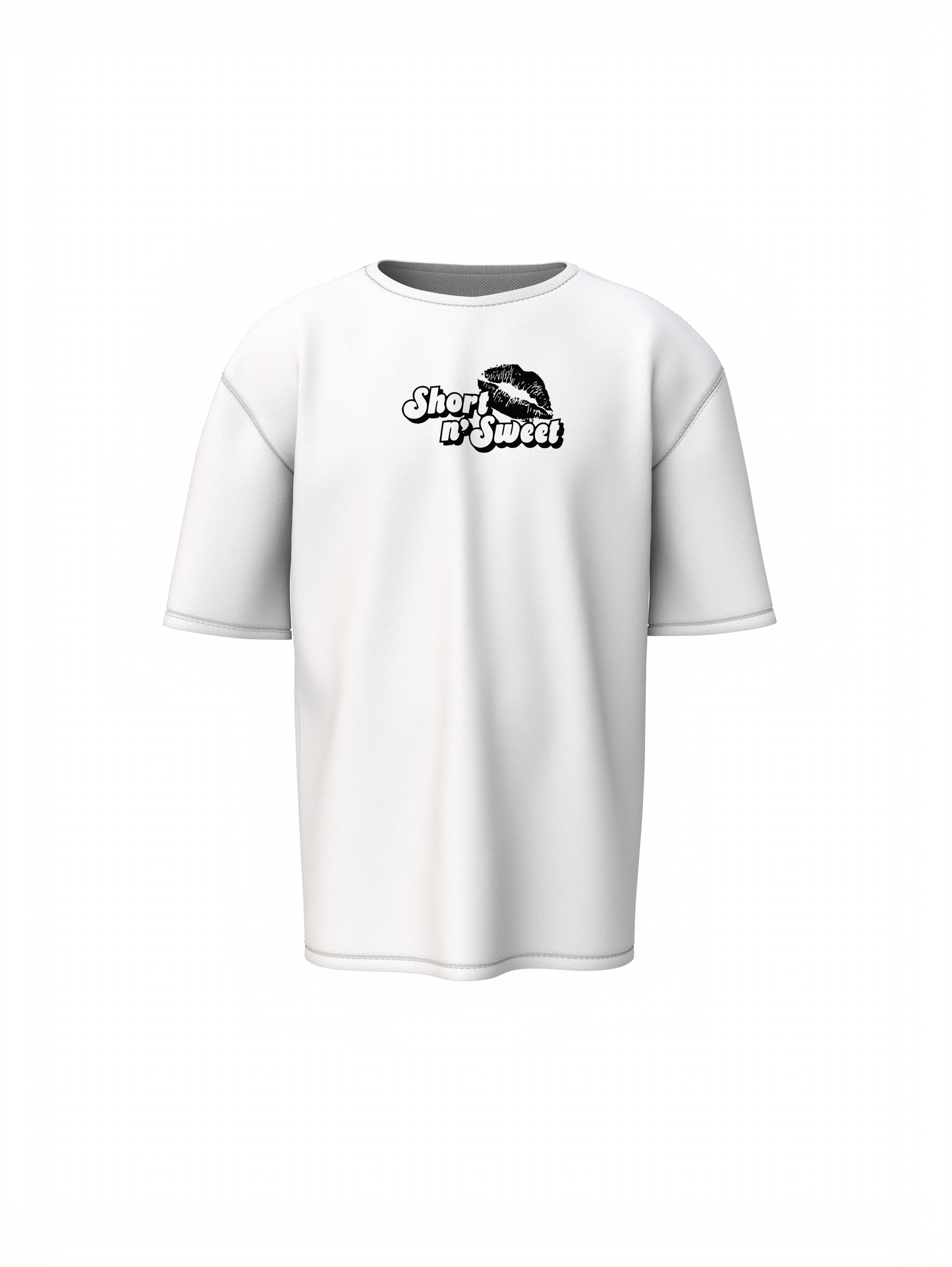 Short N Sweet Oversized T-Shirt Stylish & Trendy Graphic Tee
