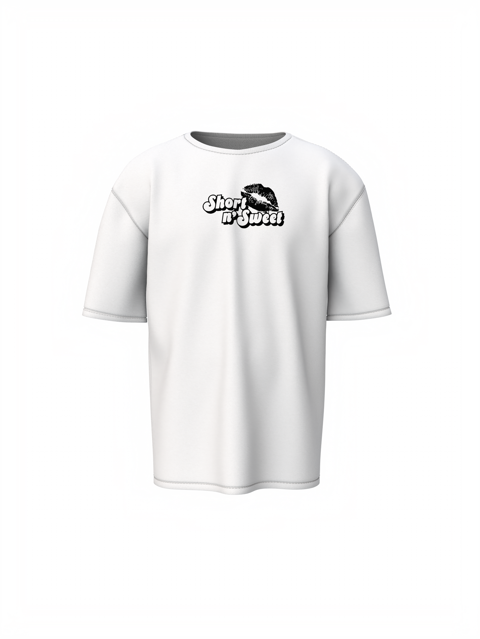Short N Sweet Oversized T-Shirt Stylish & Trendy Graphic Tee