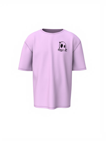 Street Art Music Lavender Oversized T-Shirt Retro Music Tee