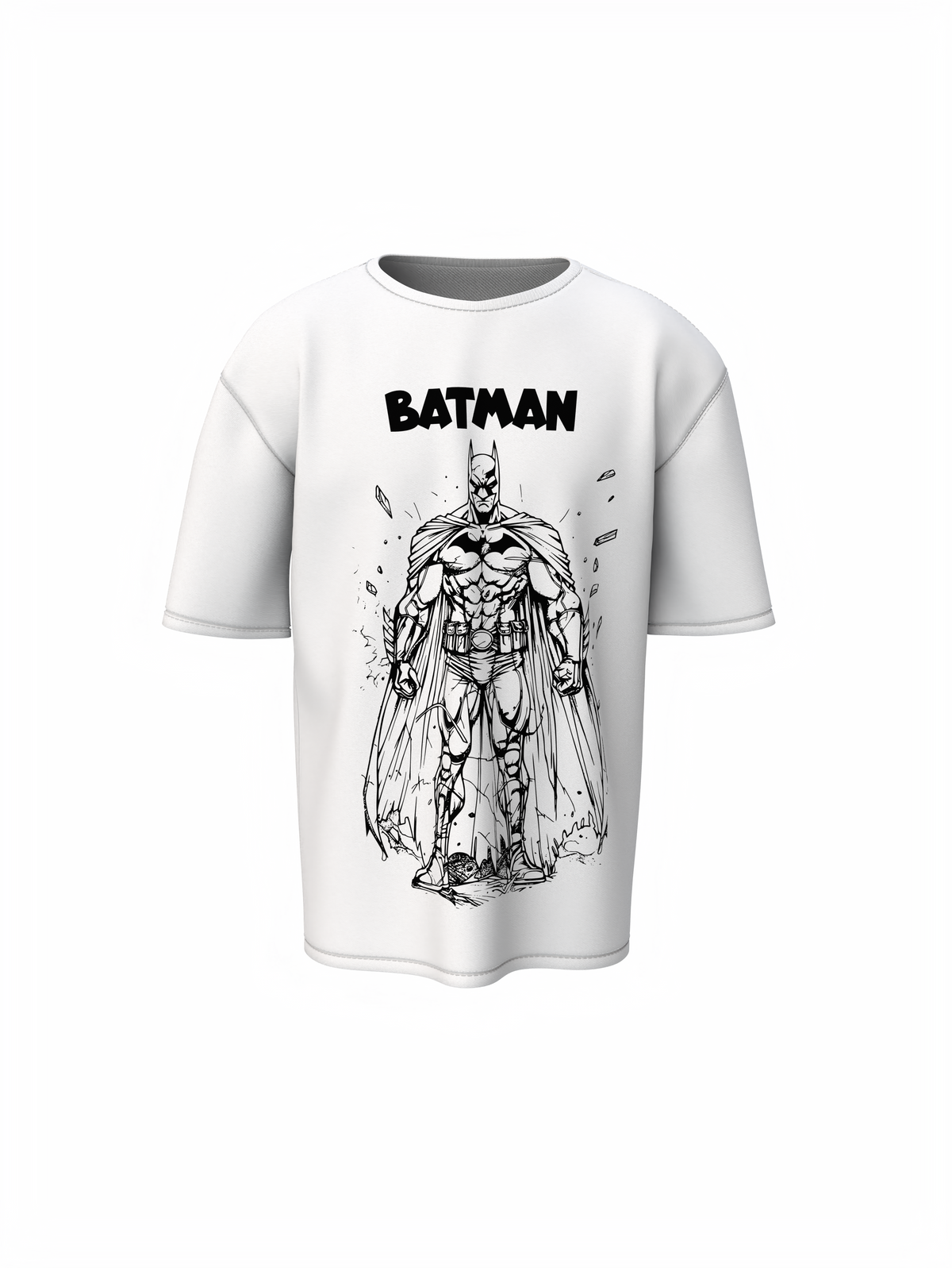Bat-Man Graphic Oversized T-Shirt