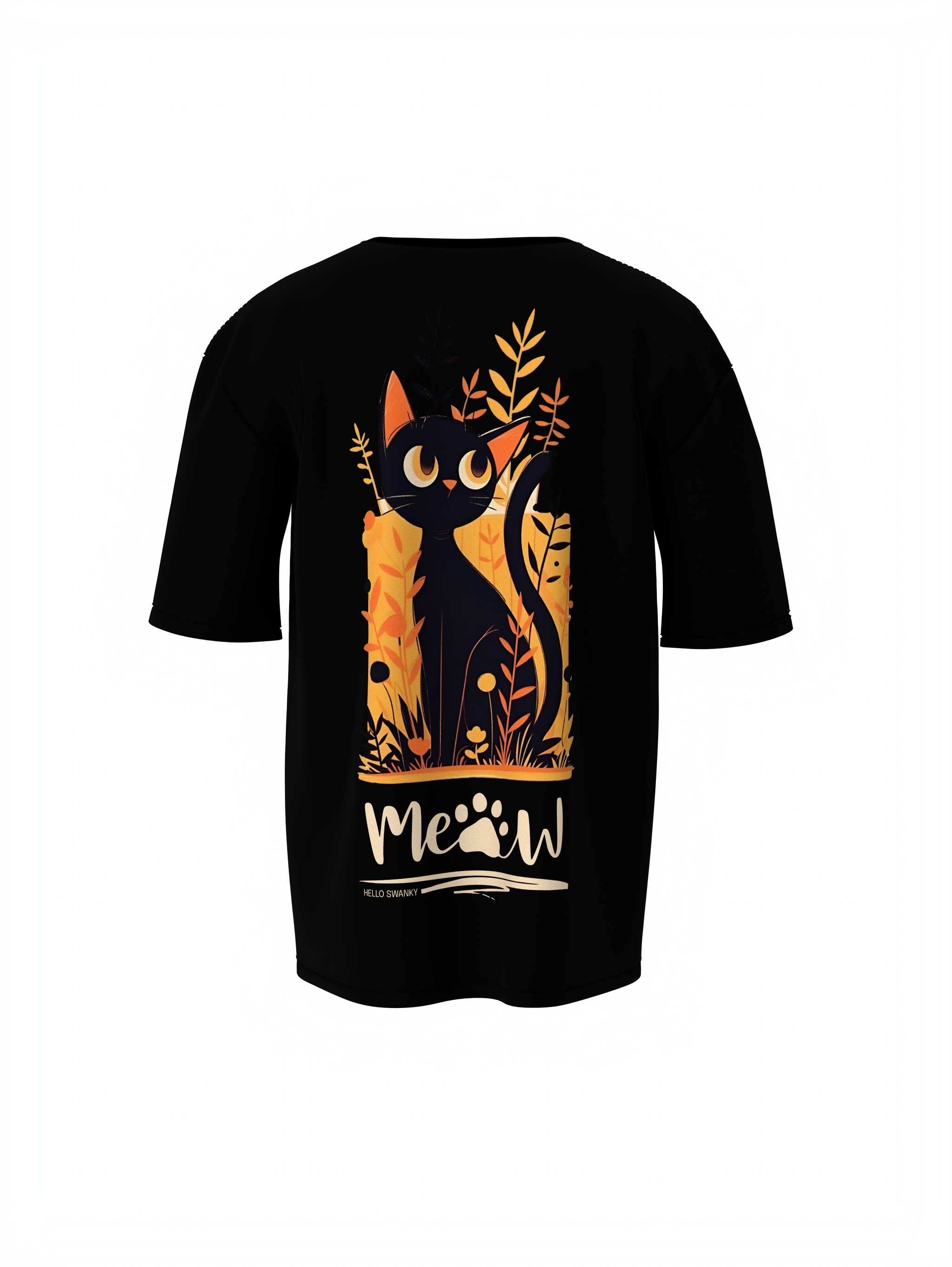 Black Cat Oversized T-Shirt