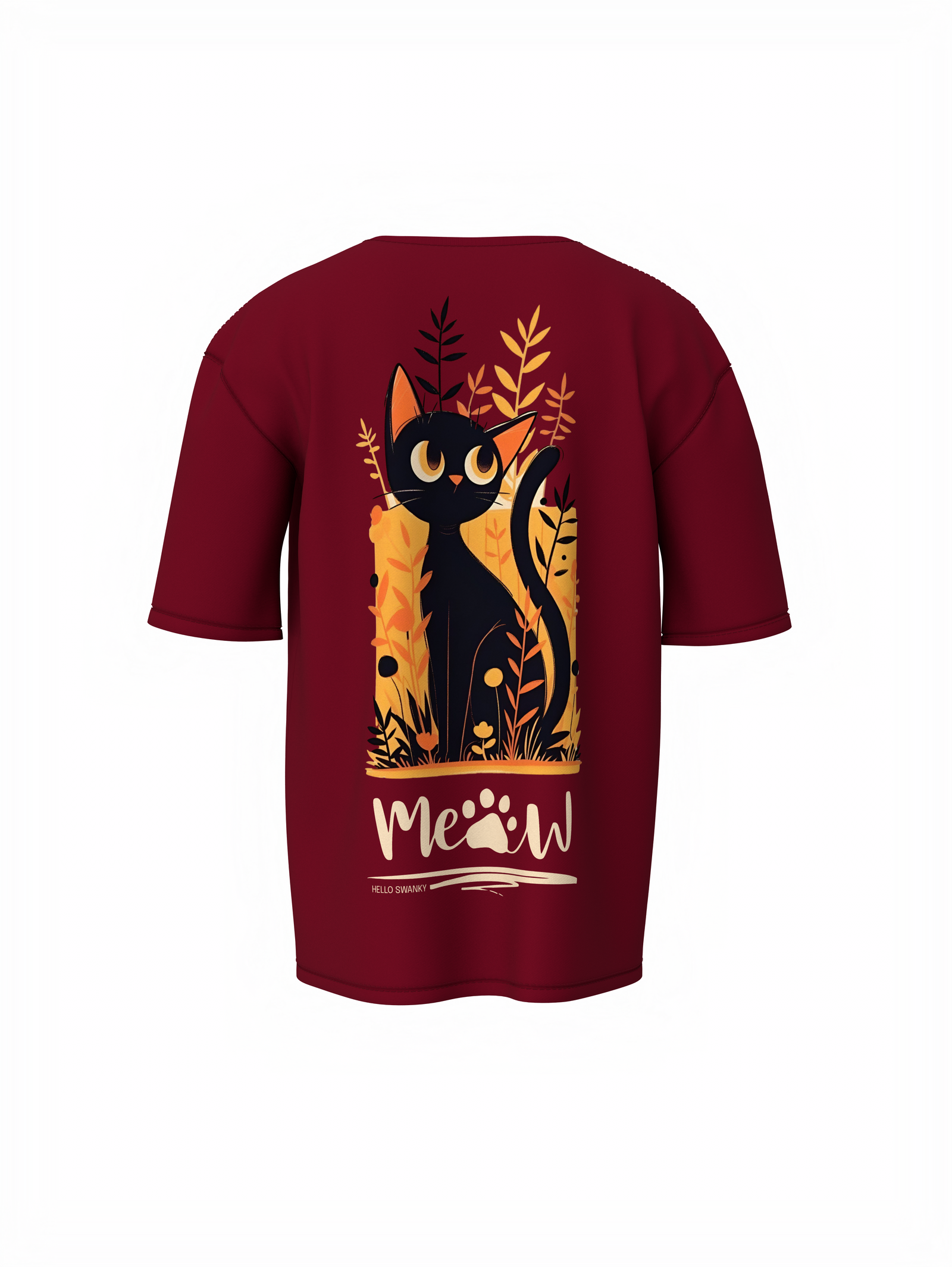 Black Cat Oversized T-Shirt