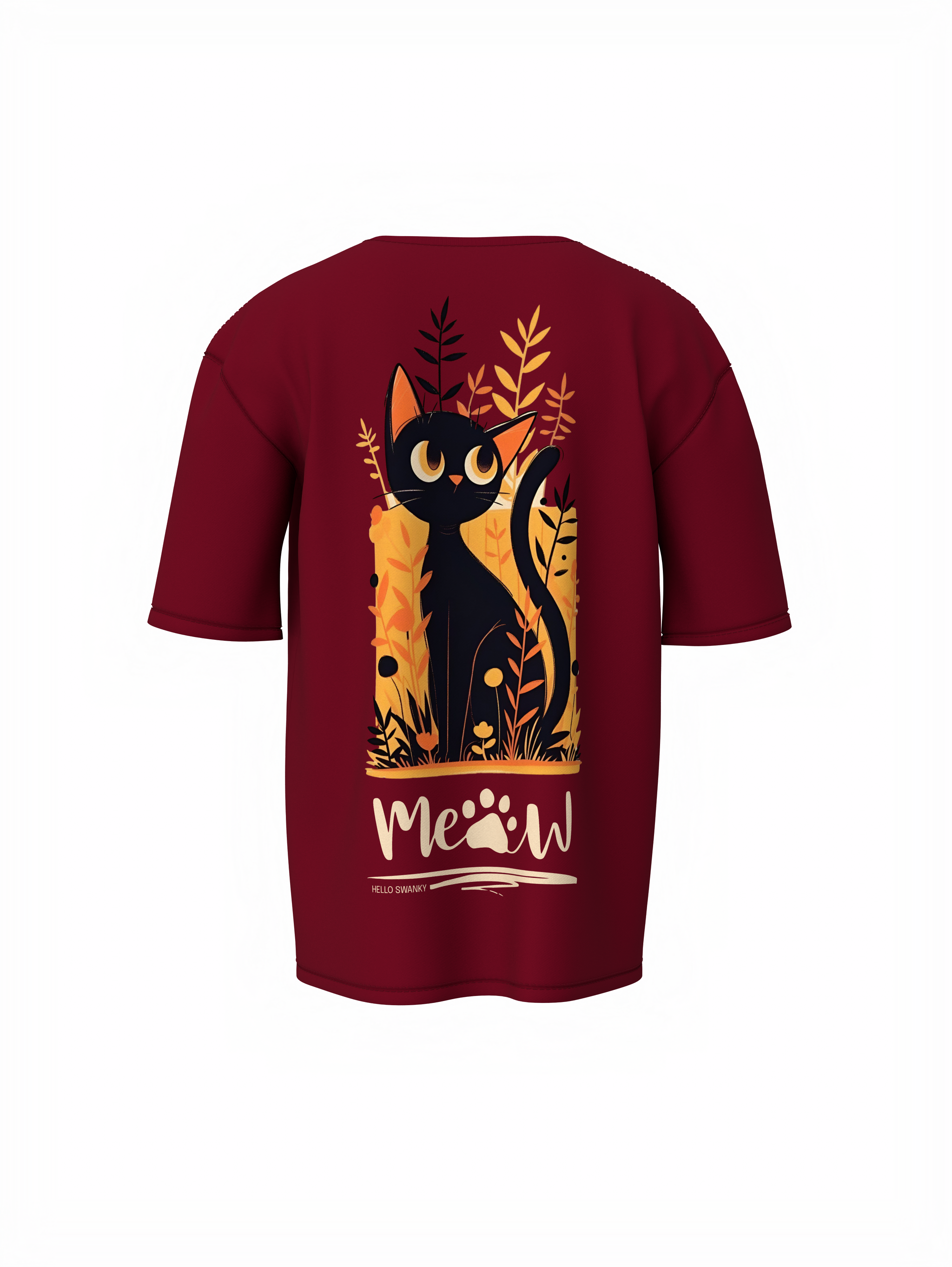 Black Cat Oversized T-Shirt