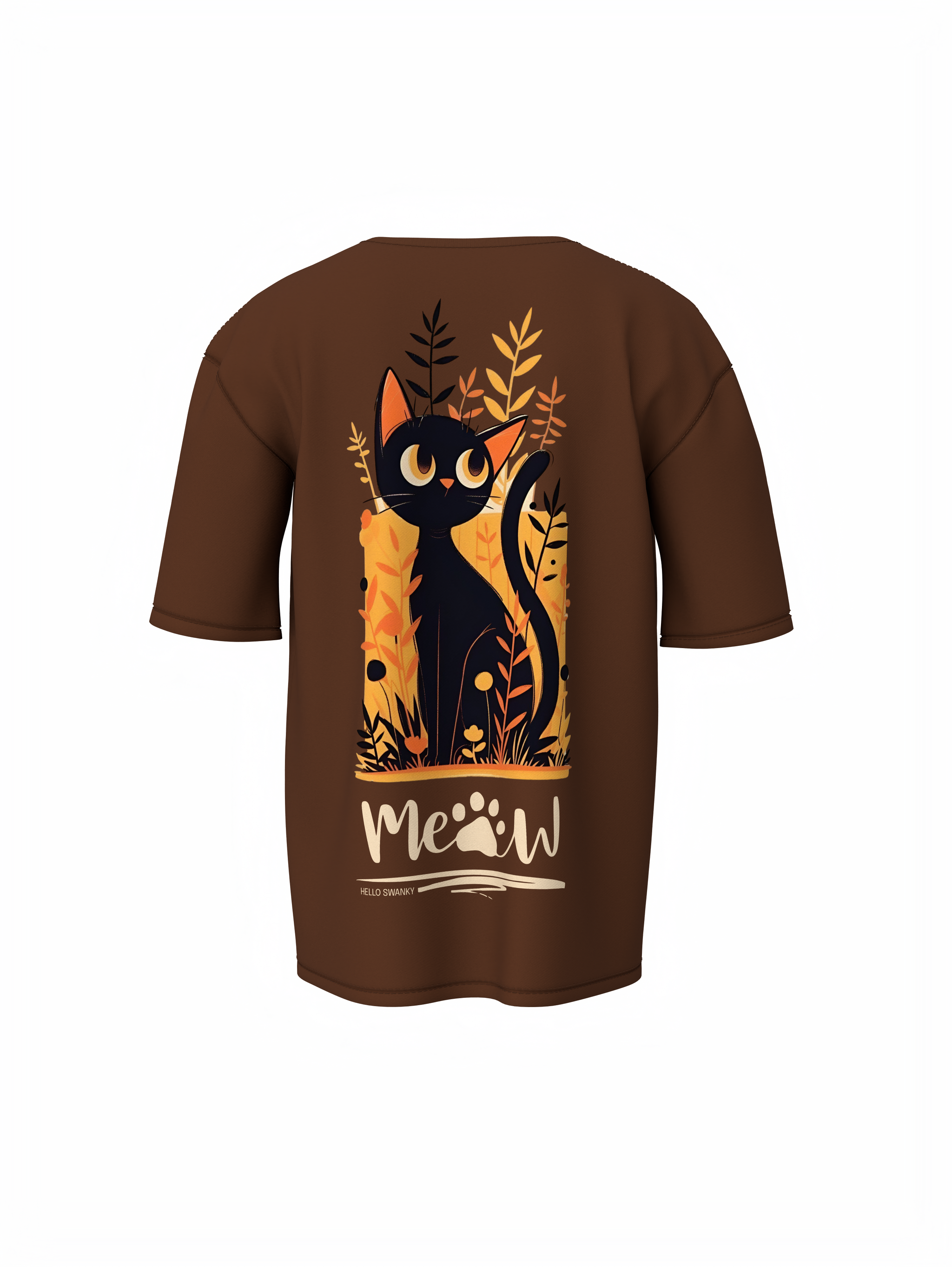 Black Cat Oversized T-Shirt