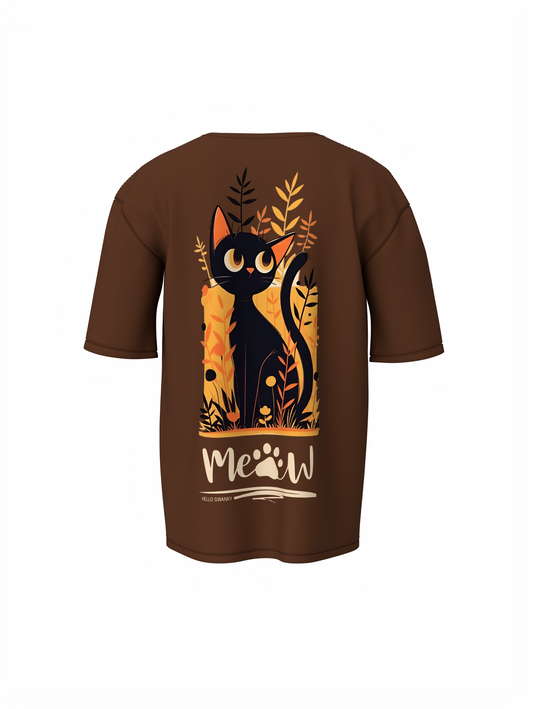 Black Cat Oversized T-Shirt