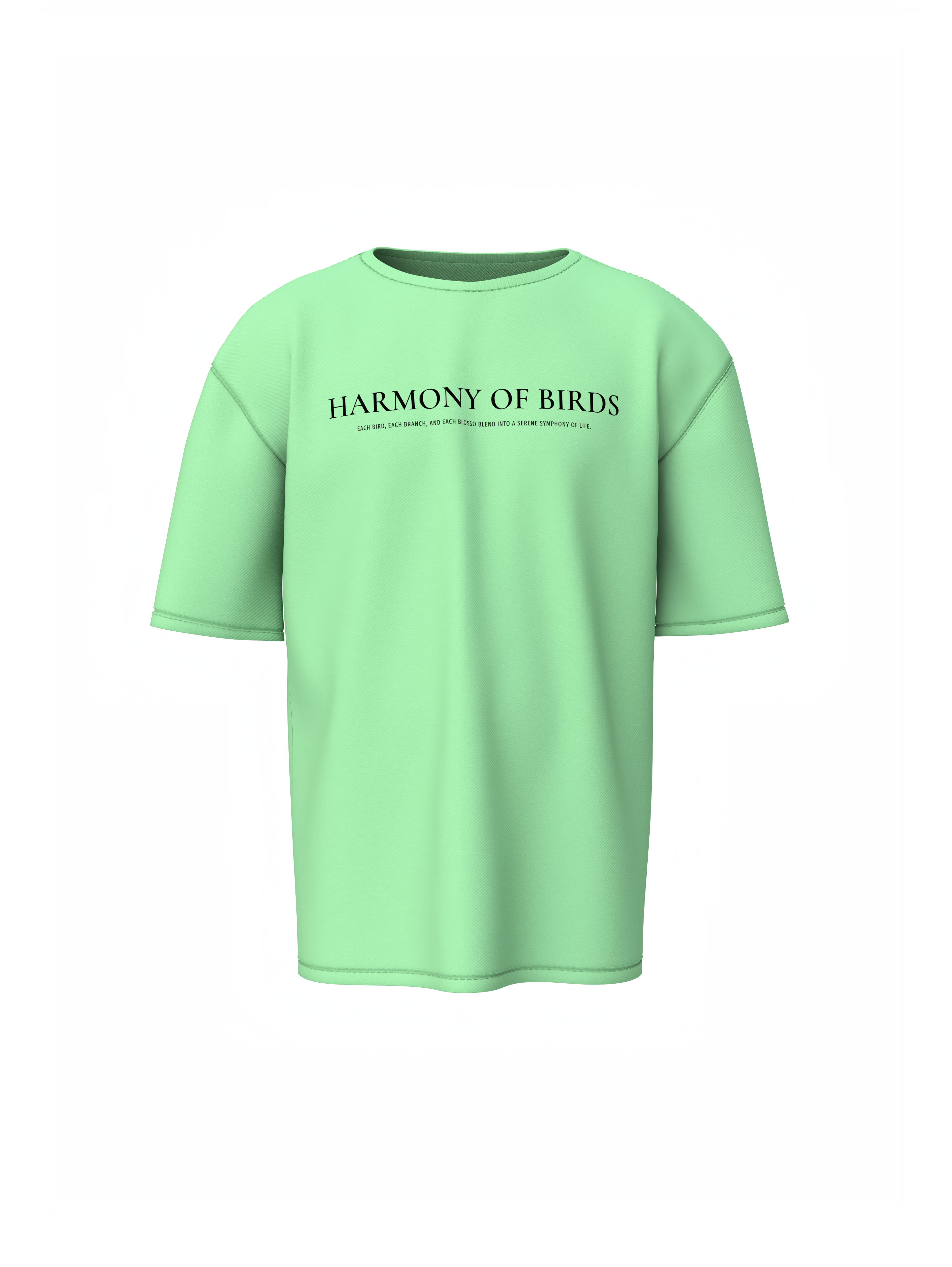 Harmony Of Bird Oversized T-Shirt