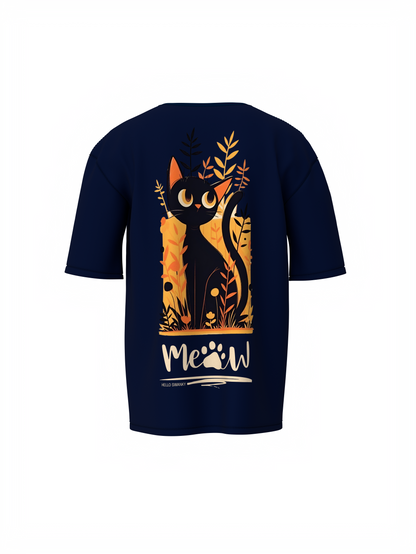 Black Cat Oversized T-Shirt