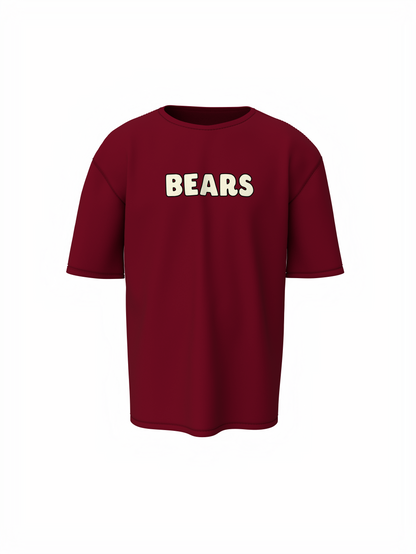Three Bears Oversized T-Shirt Cute Cartoon Graphic Tee Fits
