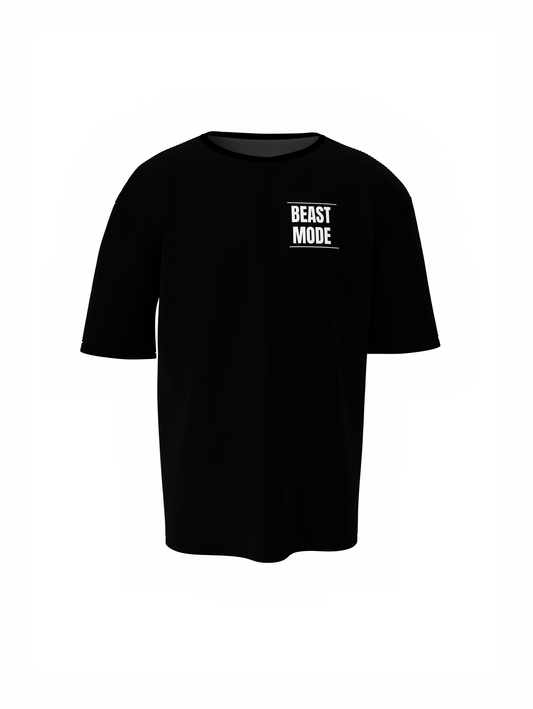 Beast Mode Oversized T-Shirt Bold & Comfortable Workout Tee