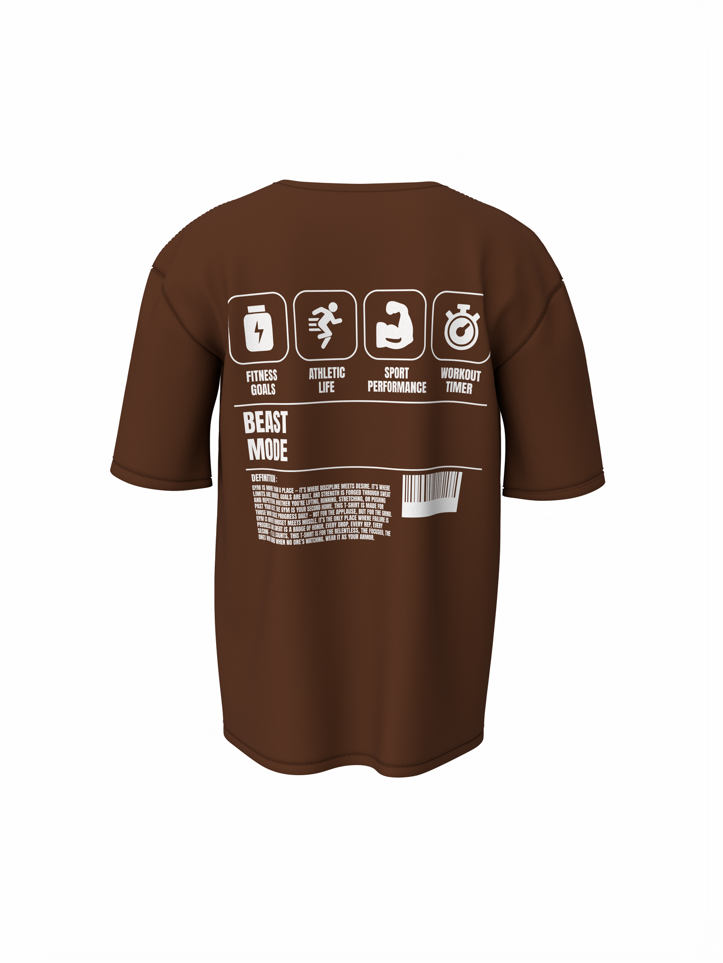 Beast Mode Oversized T-Shirt Bold & Comfortable Workout Tee