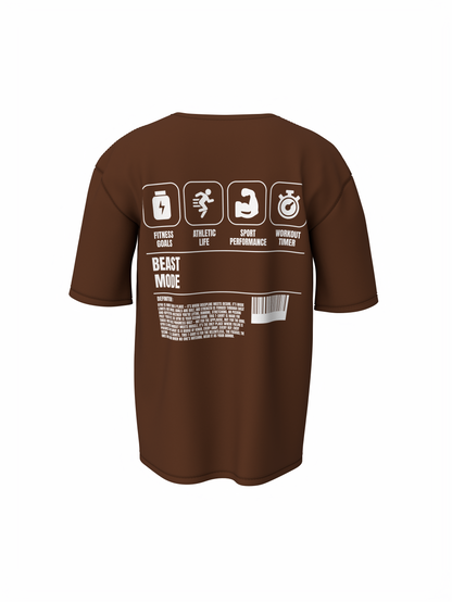 Beast Mode Oversized T-Shirt Bold & Comfortable Workout Tee