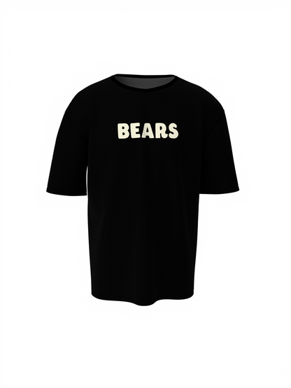 Three Bears Oversized T-Shirt Cute Cartoon Graphic Tee Fits
