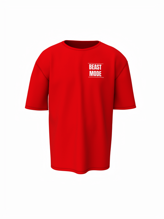 Beast Mode Oversized T-Shirt Bold & Comfortable Workout Tee