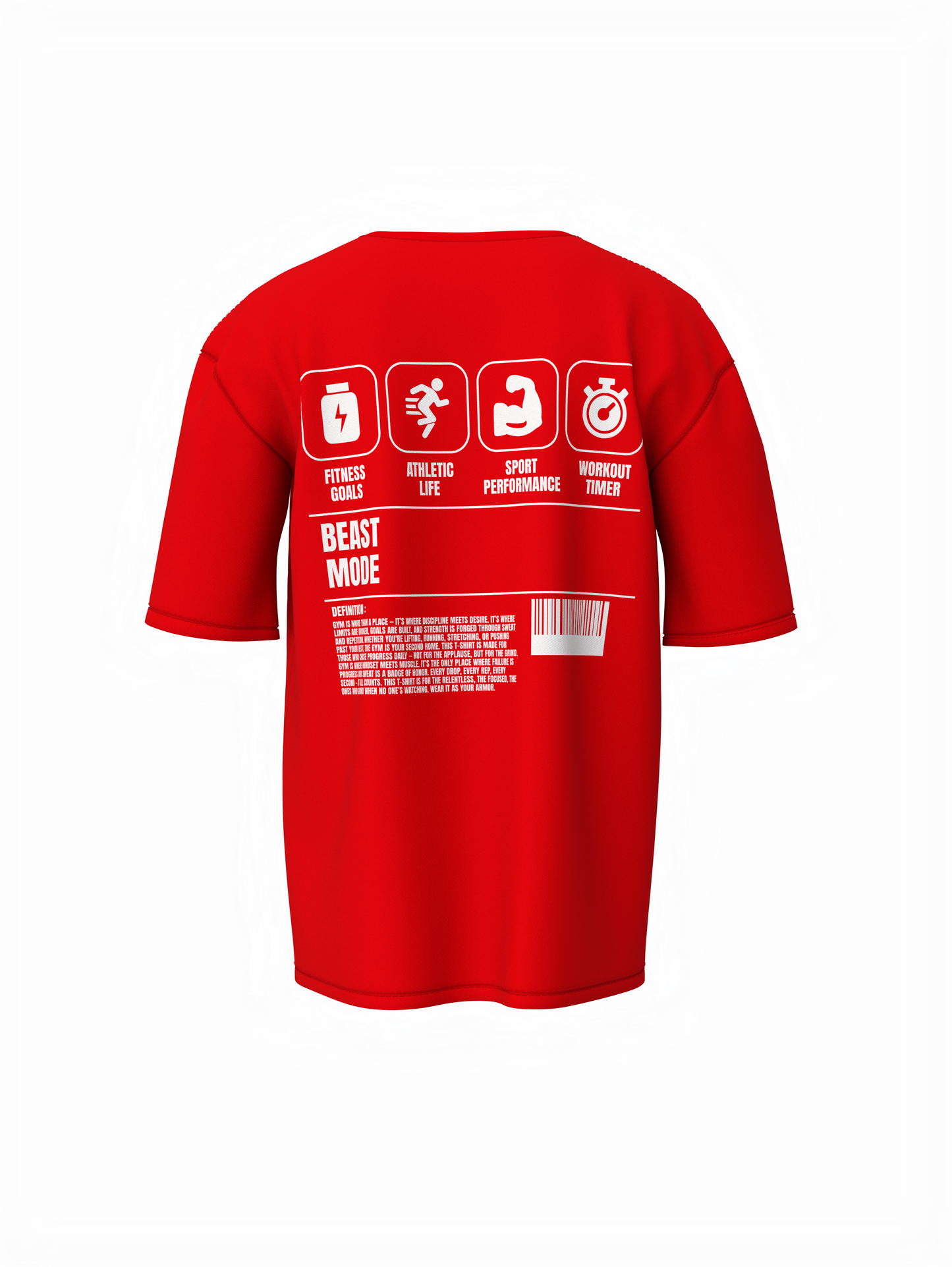Beast Mode Oversized T-Shirt Bold & Comfortable Workout Tee
