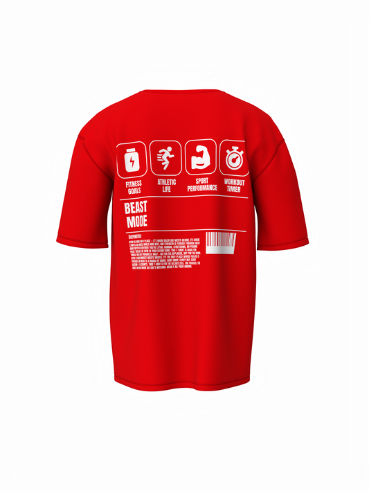 Beast Mode Oversized T-Shirt Bold & Comfortable Workout Tee