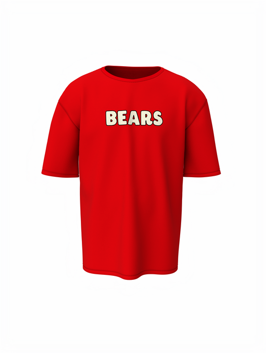 Three Bears Oversized T-Shirt Cute Cartoon Graphic Tee Fits