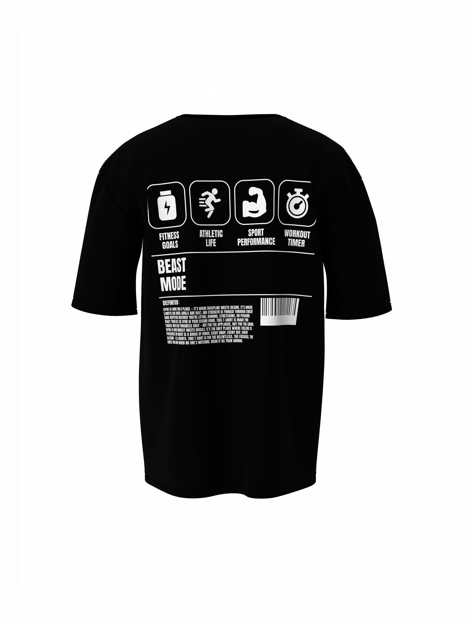 Beast Mode Oversized T-Shirt Bold & Comfortable Workout Tee