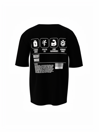 Beast Mode Oversized T-Shirt Bold & Comfortable Workout Tee