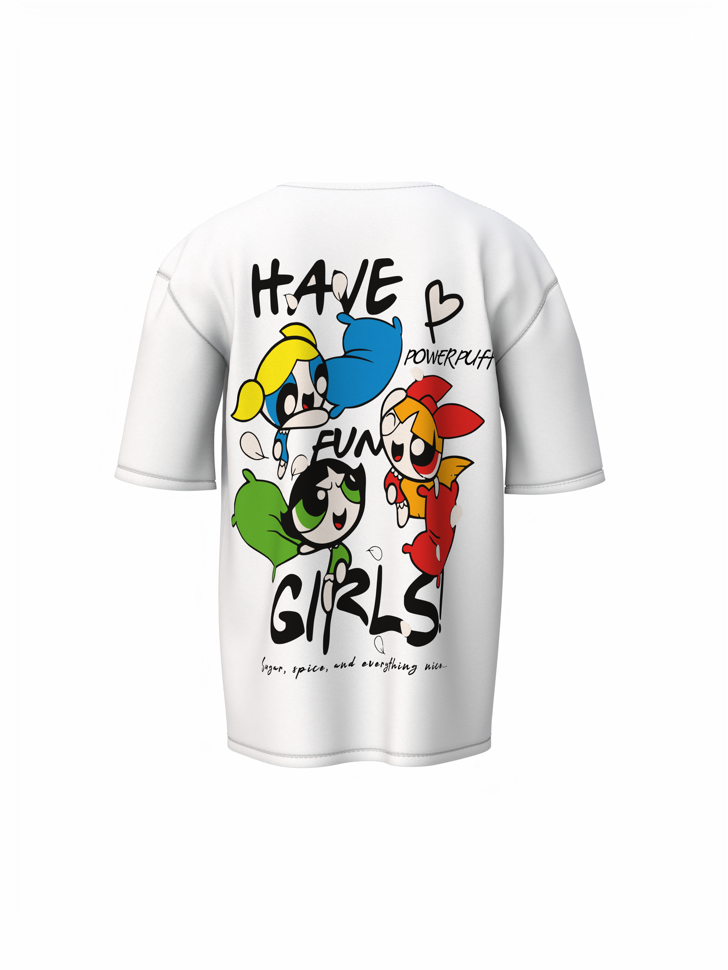 Powerpuff Girls Oversized T-Shirt for Cute Streetwear Tee Wear
