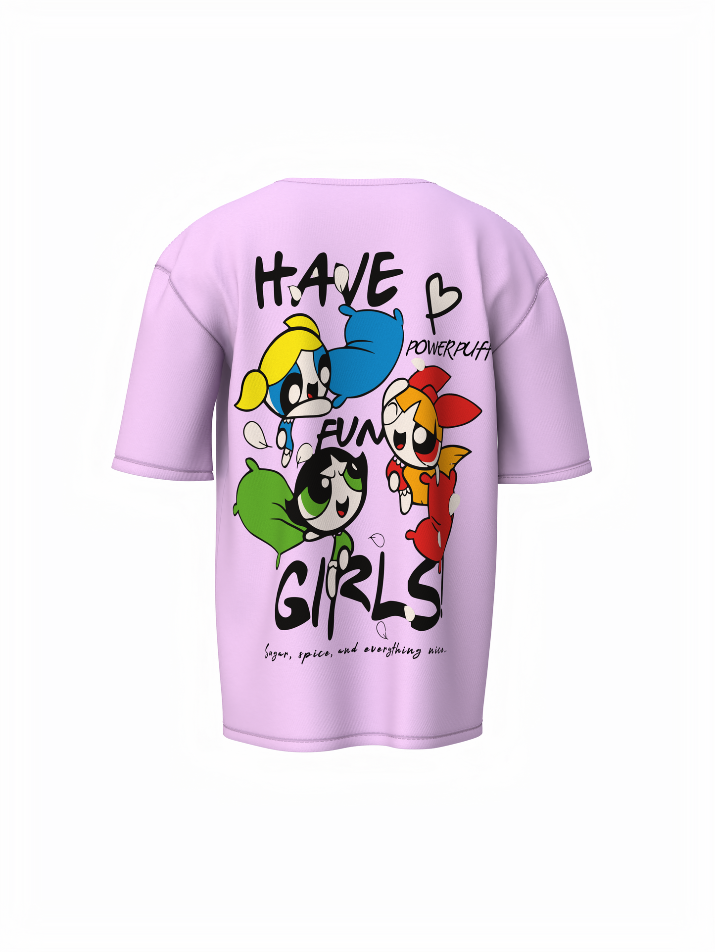 Powerpuff Girls Oversized T-Shirt for Cute Streetwear Tee Wear