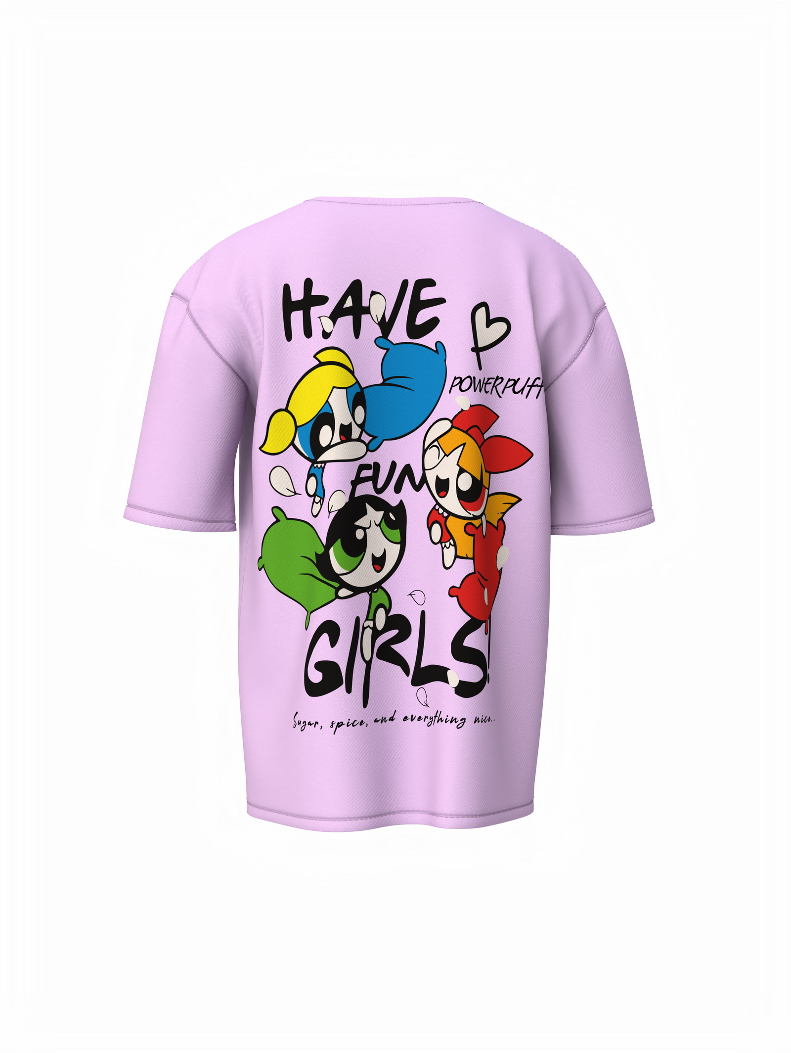 Powerpuff Girls Oversized T-Shirt for Cute Streetwear Tee Wear