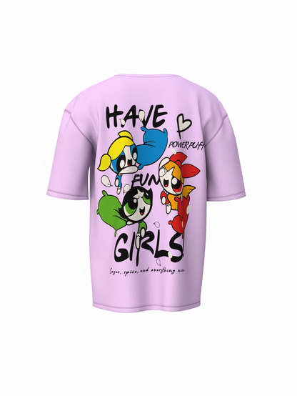 Powerpuff Girls Oversized T-Shirt for Cute Streetwear Tee Wear