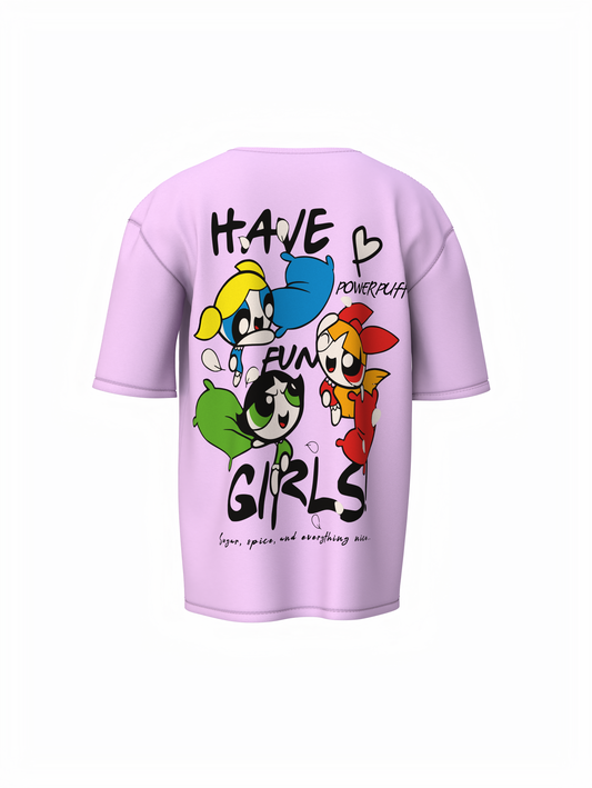 Powerpuff Girls Oversized T-Shirt for Cute Streetwear Tee Wear