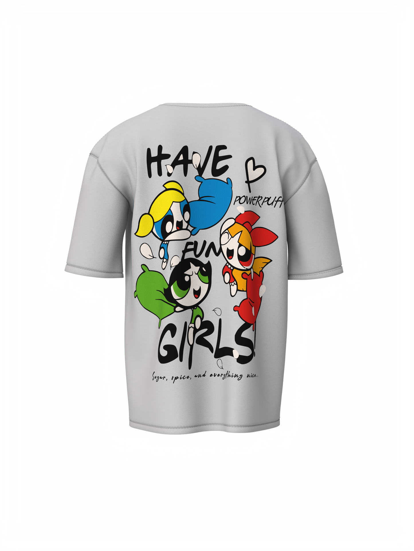 Powerpuff Girls Oversized T-Shirt for Cute Streetwear Tee Wear