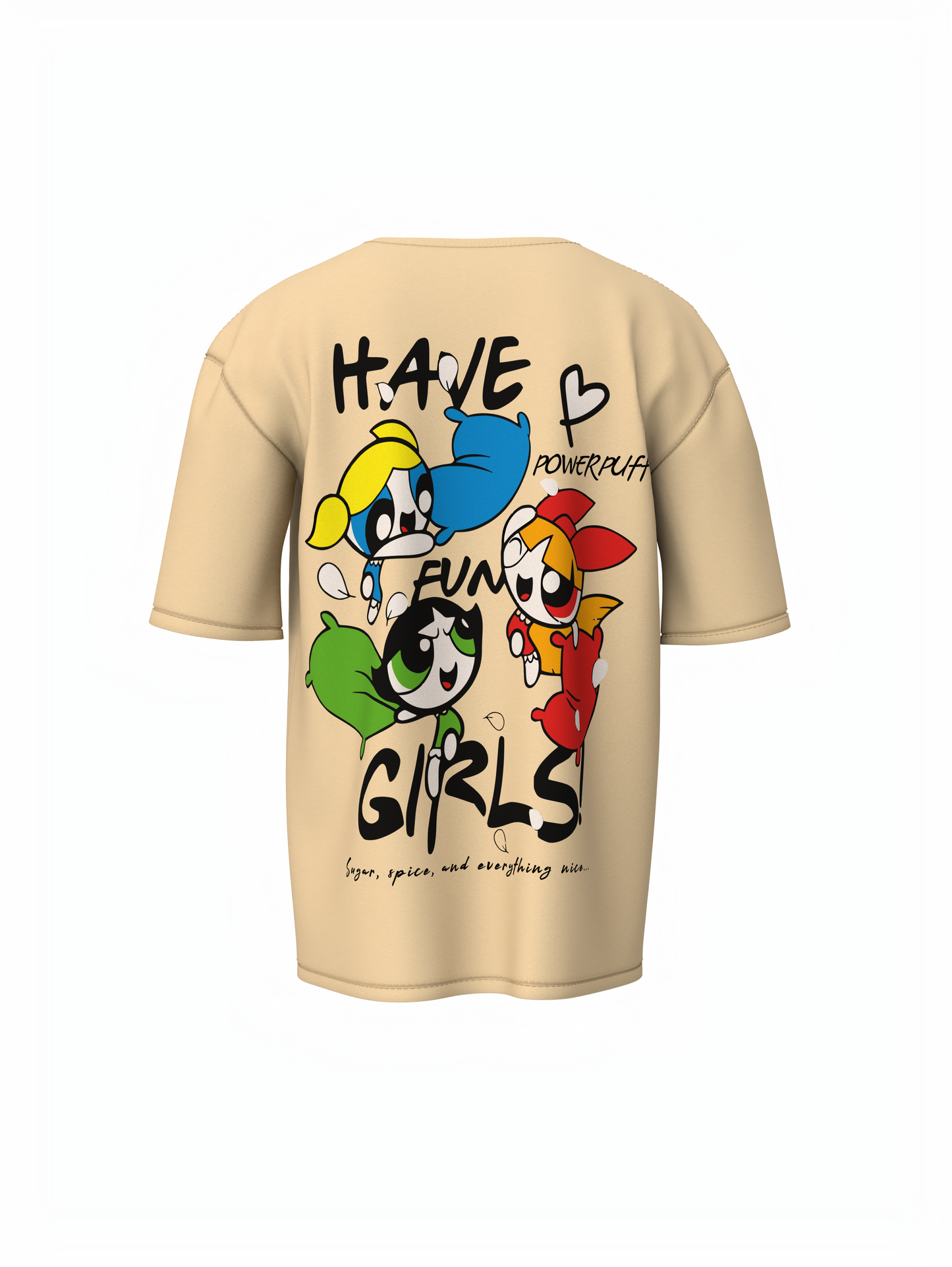 Powerpuff Girls Oversized T-Shirt for Cute Streetwear Tee Wear