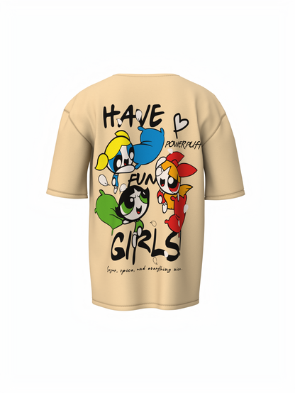 Powerpuff Girls Oversized T-Shirt for Cute Streetwear Tee Wear