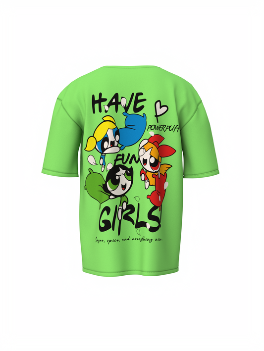 Powerpuff Girls Oversized T-Shirt for Cute Streetwear Tee Wear