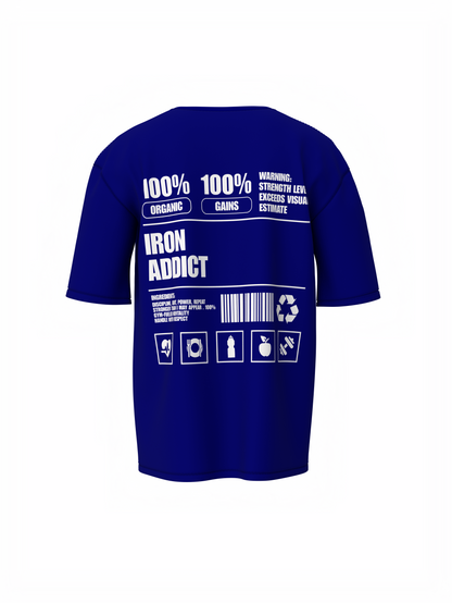Iron Addict Oversized Gym T-Shirt  Power for Strength Lifters